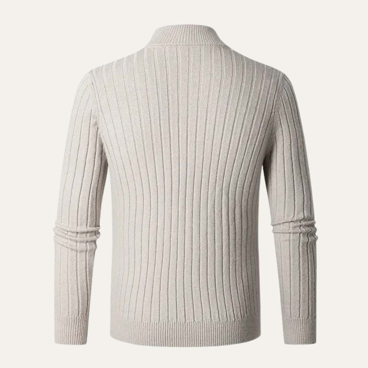 VogeLuxe | Pull homme à col montant zippé et coupe ajustée 2