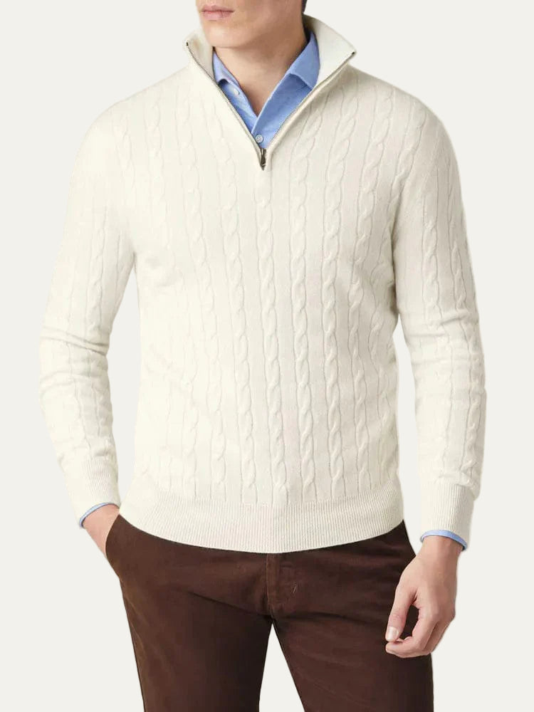 Pull Homme Col Zippé Molleton Doux - PanierRoyale