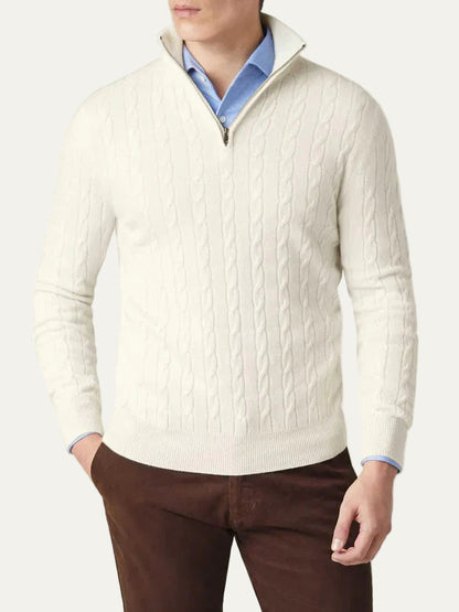 Pull Homme Col Zippé Molleton Doux - PanierRoyale