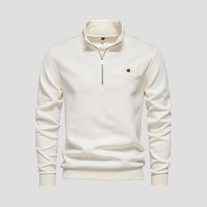 VogeLuxe | Pull minimaliste à col zippé pour homme 0