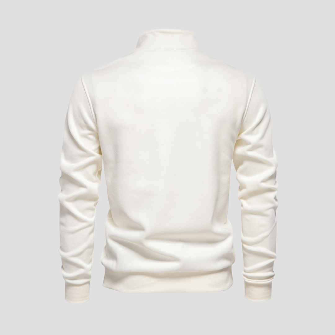 VogeLuxe | Pull minimaliste à col zippé pour homme 2