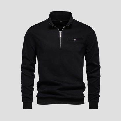 VogeLuxe | Pull minimaliste à col zippé pour homme 4