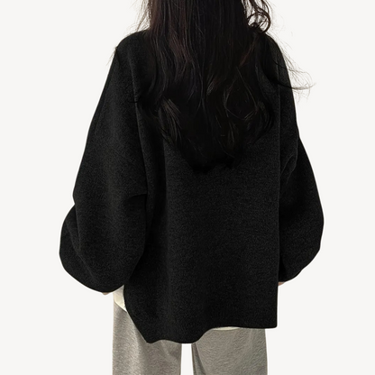 VogeLuxe | Pull oversize décontracté à col rond pour femme 6