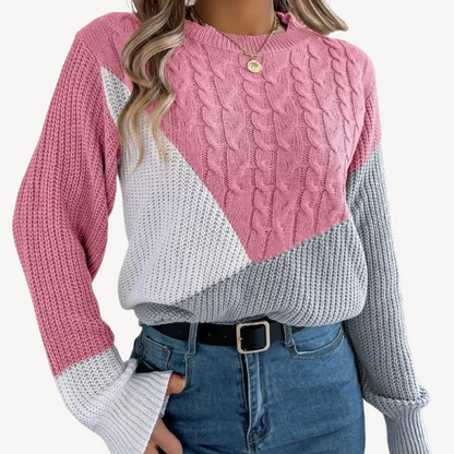 VogeLuxe | Pull patchwork coloré pour femme 2