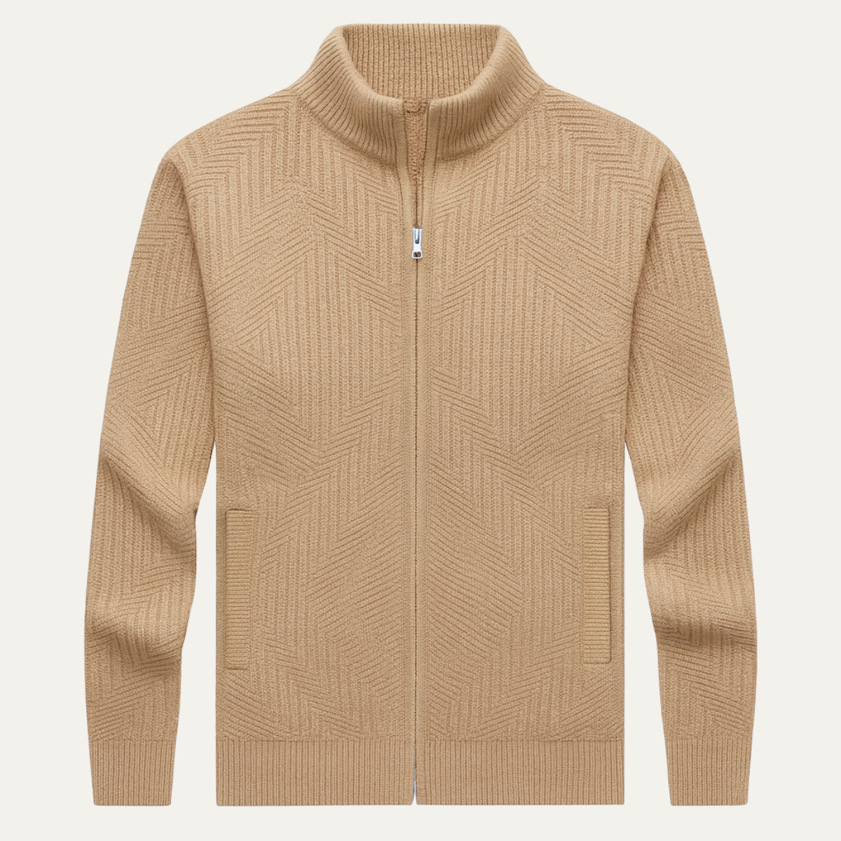 VogeLuxe | Pull polaire pour homme à motif color-block 1