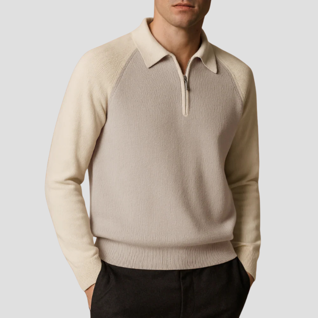 Pull Polo Homme Décontracté à Fermeture Éclair - PanierRoyale