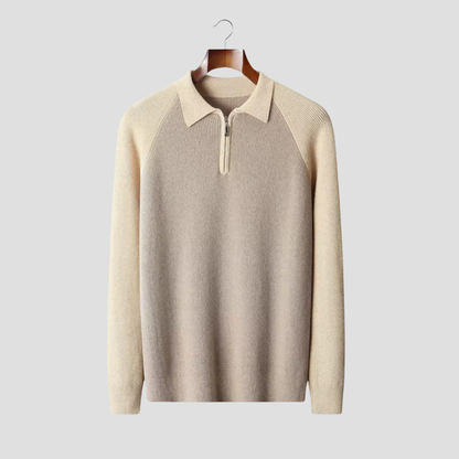 VogeLuxe | Pull polo à demi-zip pour homme 1