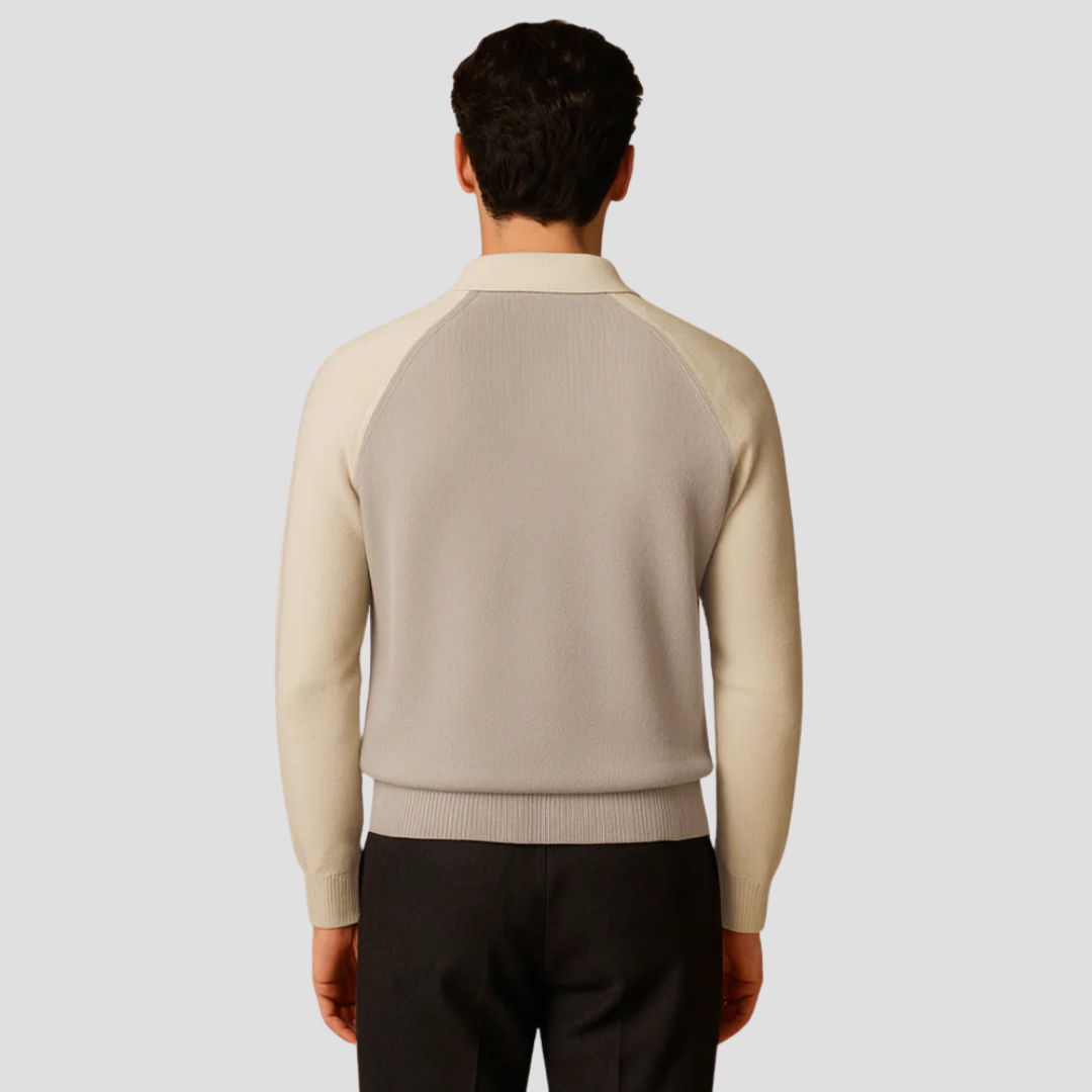 VogeLuxe | Pull polo à demi-zip pour homme 3
