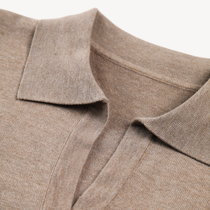 VogeLuxe | Pull polo en maille à col V pour femme 5