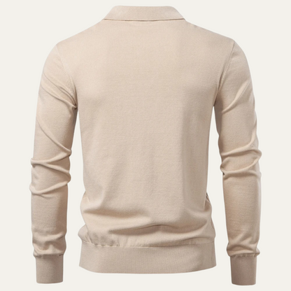 VogeLuxe | Pull polo en maille à col V pour homme 2