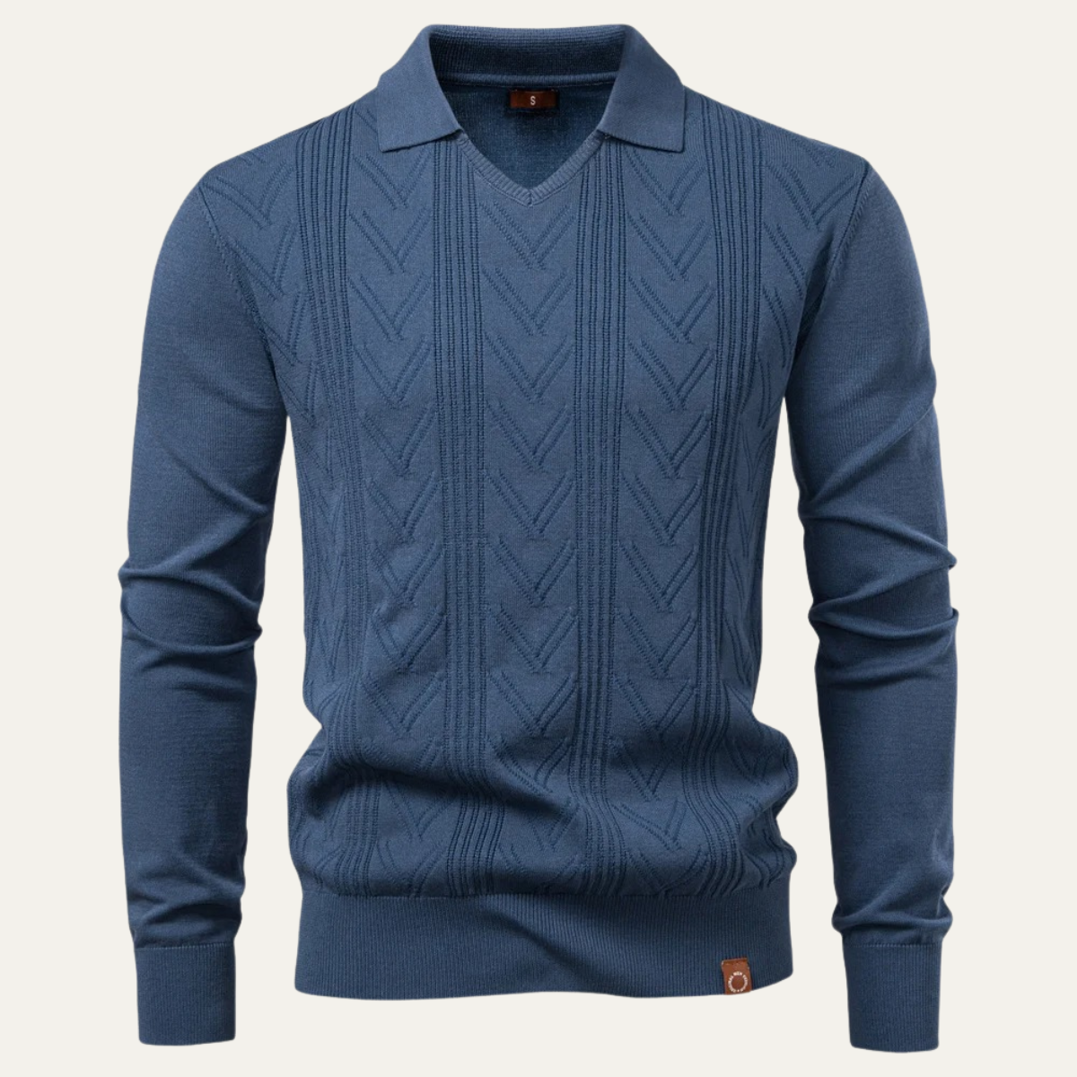 VogeLuxe | Pull polo en maille à col V pour homme 9
