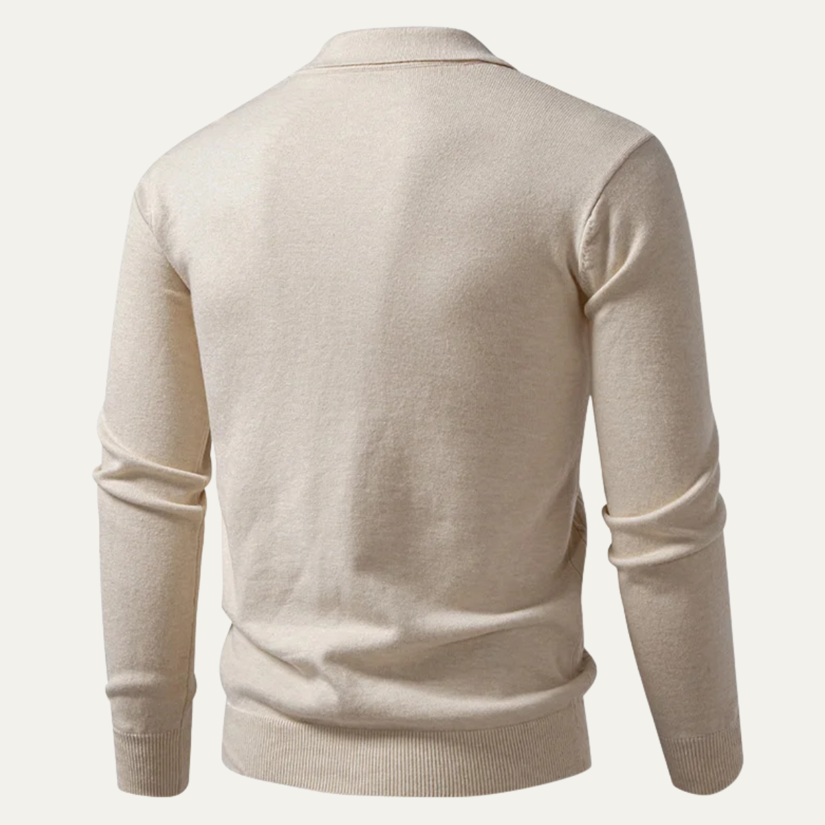 VogeLuxe | Pull polo en maille à manches longues pour homme 1