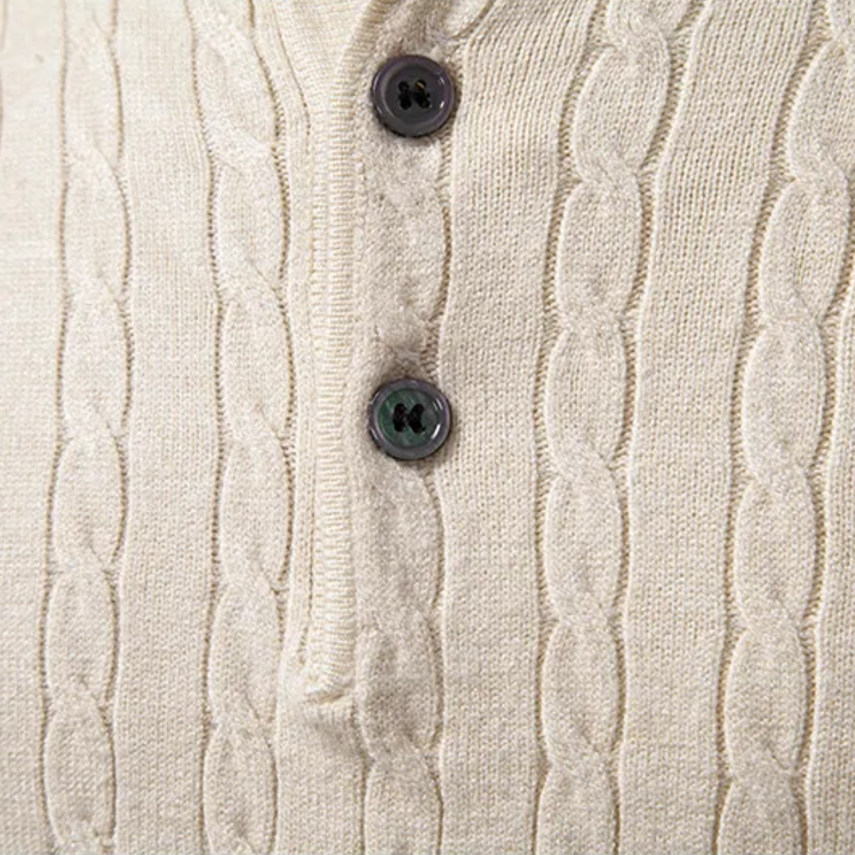 VogeLuxe | Pull polo en maille à manches longues pour homme 3