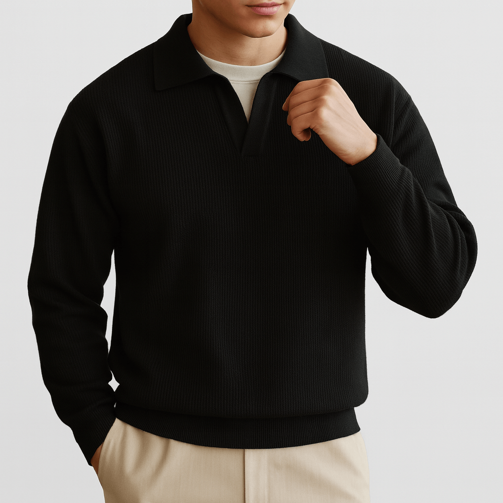 VogeLuxe | Pull polo en maille pour homme 1