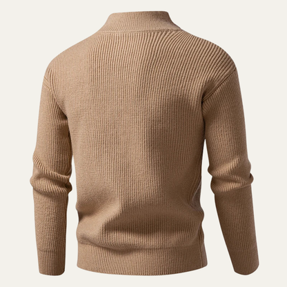 VogeLuxe | Pull polo en maille pour homme, style décontracté chic 2