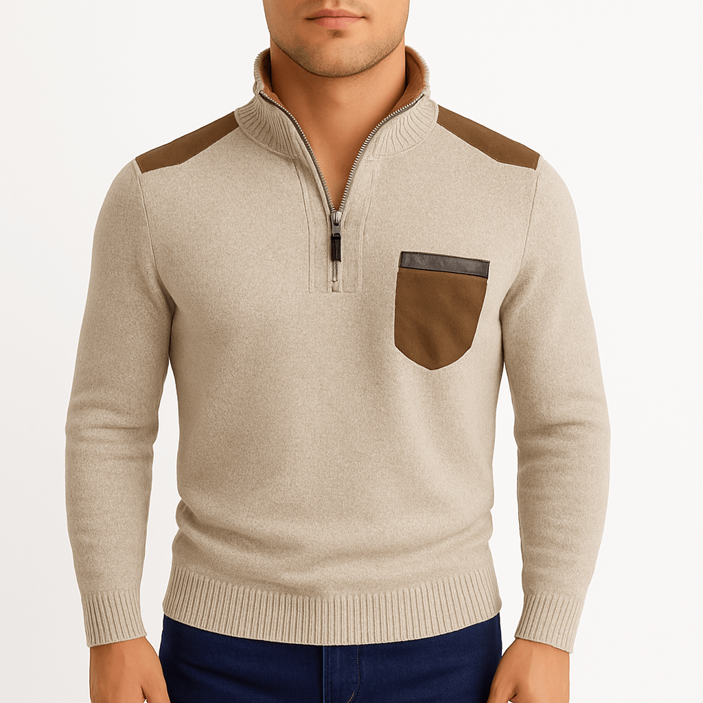 VogeLuxe | Pull polo en polaire cachemire pour homme 0
