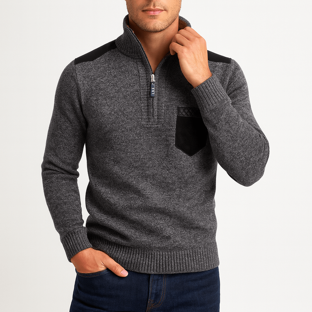 VogeLuxe | Pull polo en polaire cachemire pour homme 5