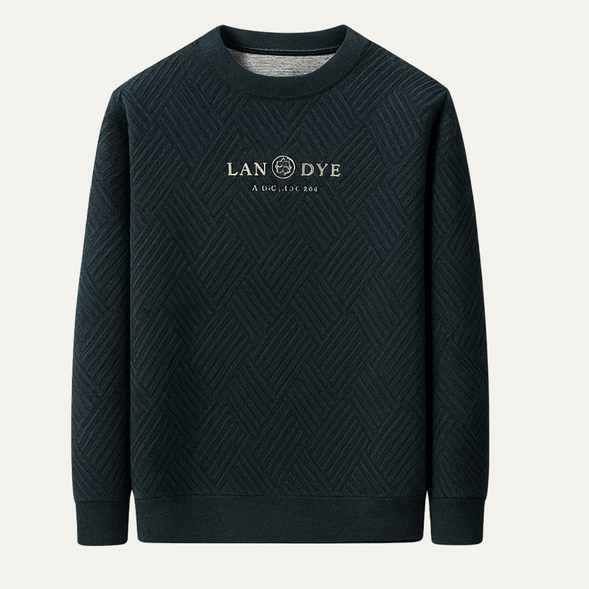 VogeLuxe | Pull ras du cou en maille chevron pour homme 4