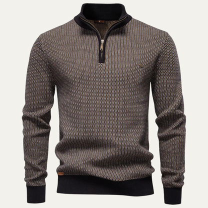 Pull en maille épaisse col montant pour homme - PanierRoyale