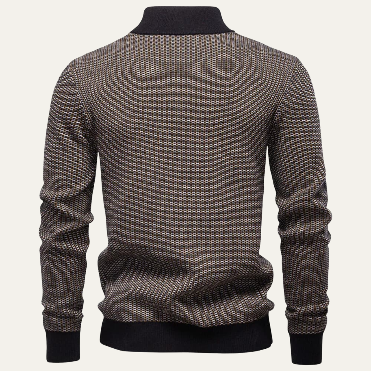 VogeLuxe | Pull texturé à col zippé pour homme 1
