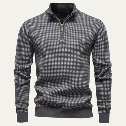 Pull en maille épaisse col montant pour homme