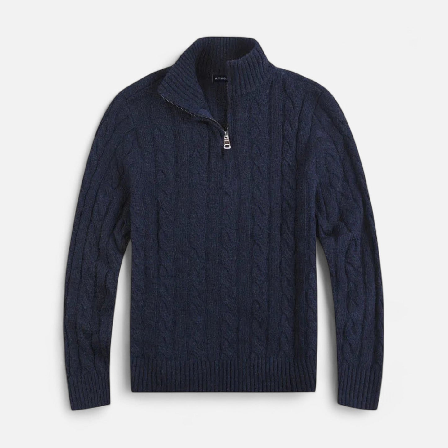 VogeLuxe | Pull texturé ouvert sur le devant pour homme 2