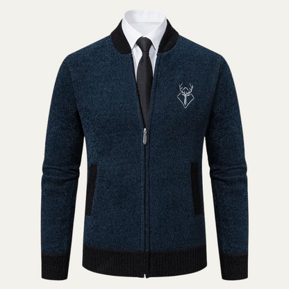 VogeLuxe | Pull zippé brodé pour homme 0