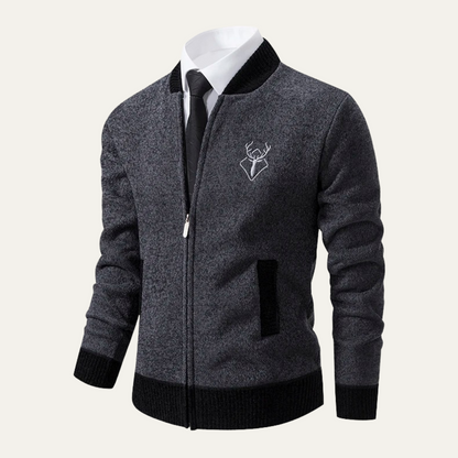 VogeLuxe | Pull zippé brodé pour homme 3