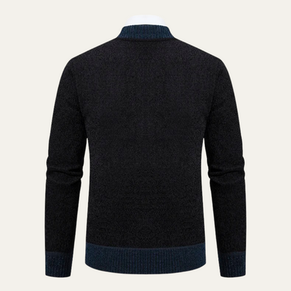 VogeLuxe | Pull zippé brodé pour homme 5