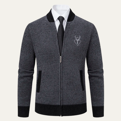 VogeLuxe | Pull zippé brodé pour homme 8