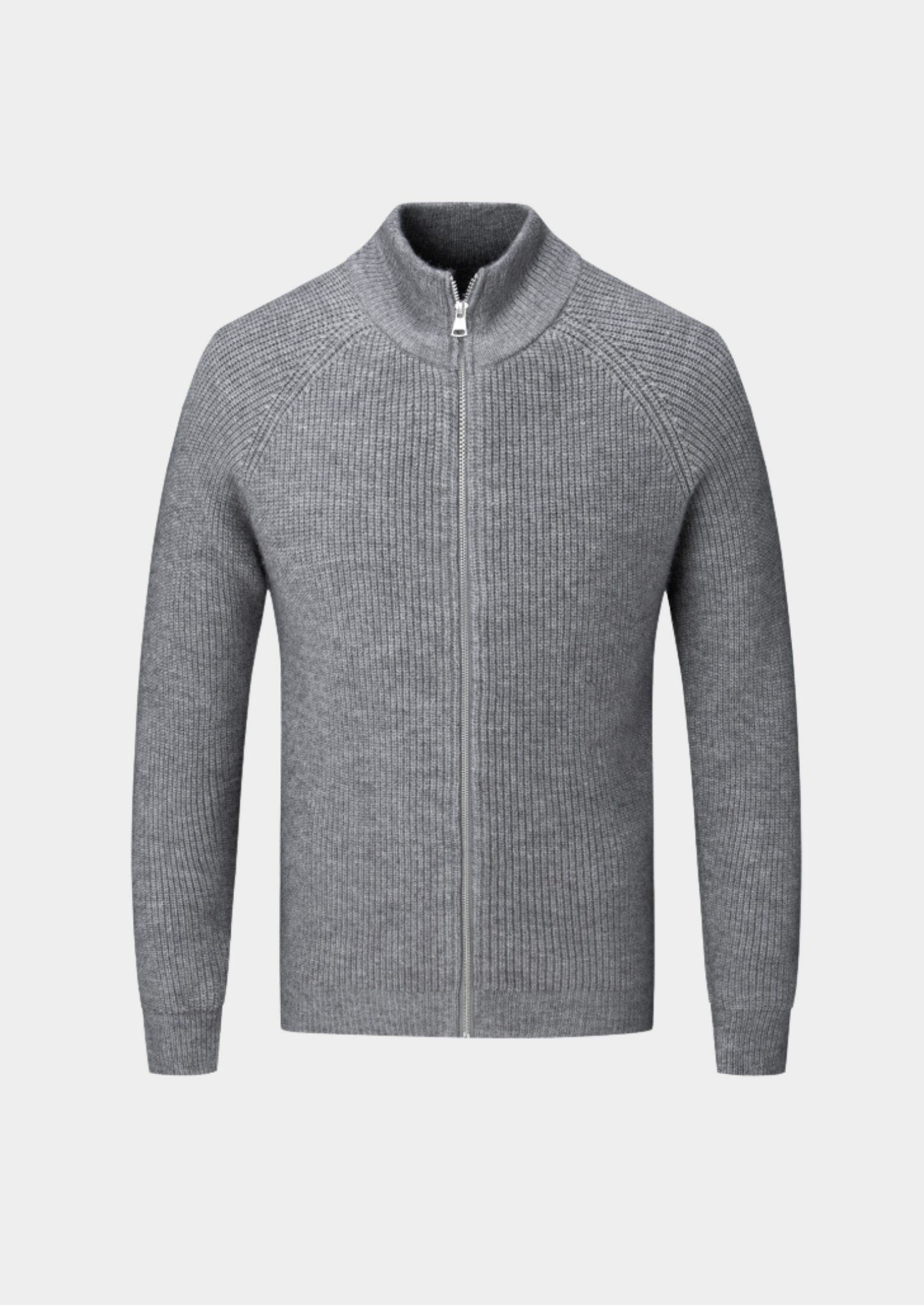 Pull Côtelé Zippé Homme Sport Chic