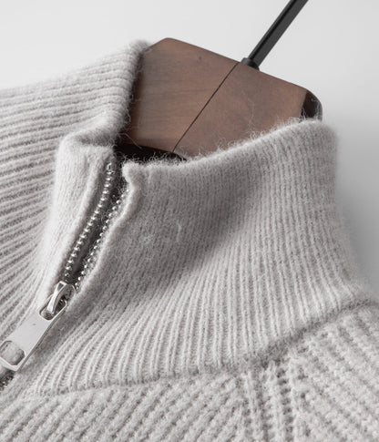 VogeLuxe | Pull zippé côtelé pour homme 6