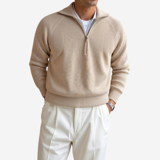 Pull Cachemire Homme Zippé Chaud et Léger - PanierRoyale