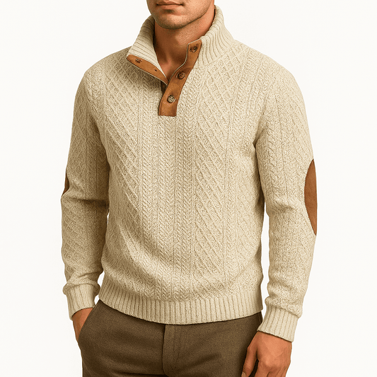 VogeLuxe | Pull zippé jacquard pour homme 0