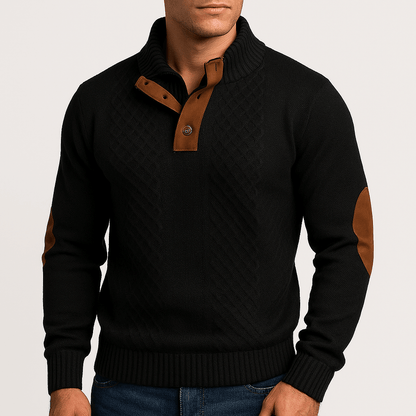 VogeLuxe | Pull zippé jacquard pour homme 1
