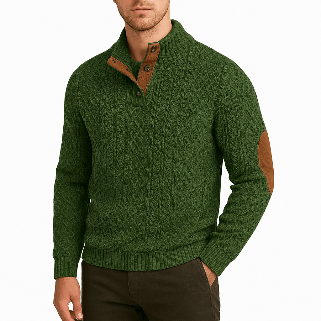 VogeLuxe | Pull zippé jacquard pour homme 2