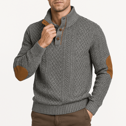VogeLuxe | Pull zippé jacquard pour homme 3