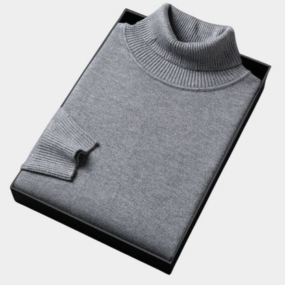 Pulls Hommes Côtelés Col Roulé Chauds et Élégants