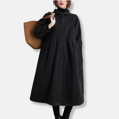 Robe Chemisier Grande Taille en Coton Doux pour Femme