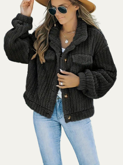 Doudoune Courte Femme Peluche Douce