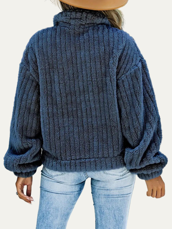 Surchemise courte en peluche - vue 8