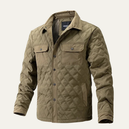 Chemise matelassée homme boutons-pression confortable