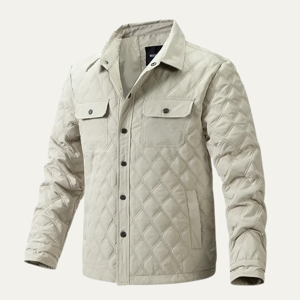 Chemise matelassée homme boutons-pression confortable