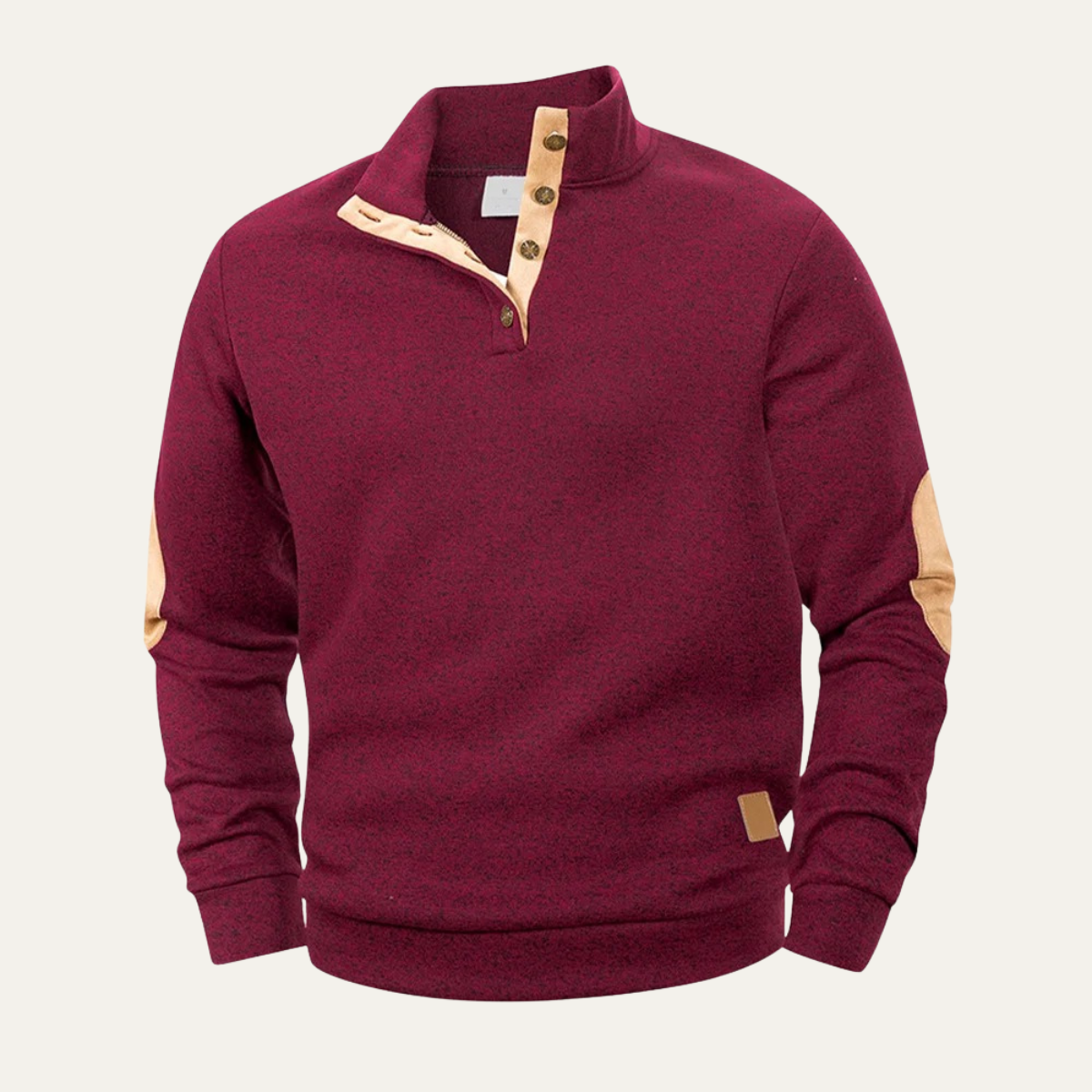 VogeLuxe | Sweat-shirt à col montant et fermeture à boutons-pression pour homme 0