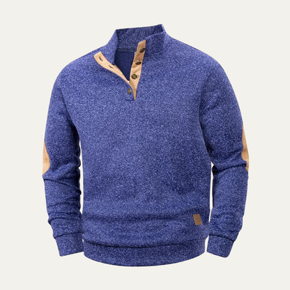 VogeLuxe | Sweat-shirt à col montant et fermeture à boutons-pression pour homme 11