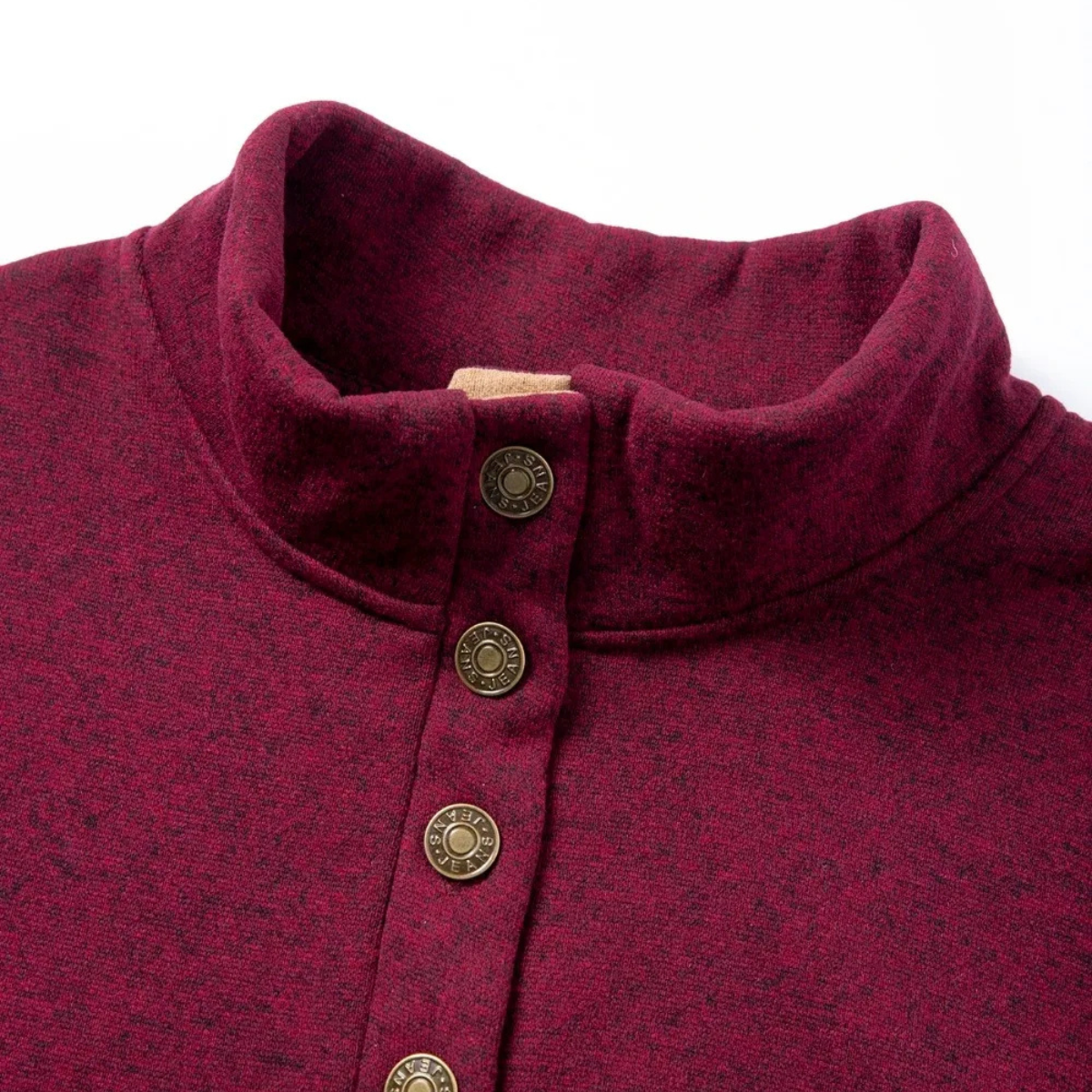 VogeLuxe | Sweat-shirt à col montant et fermeture à boutons-pression pour homme 5