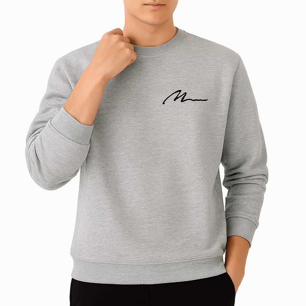 VogeLuxe | Sweat-shirt à col rond doublé polaire pour homme 1