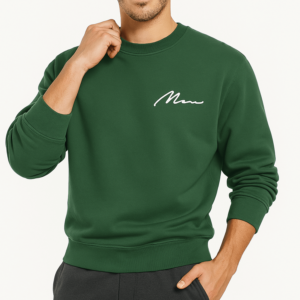 VogeLuxe | Sweat-shirt à col rond doublé polaire pour homme 2