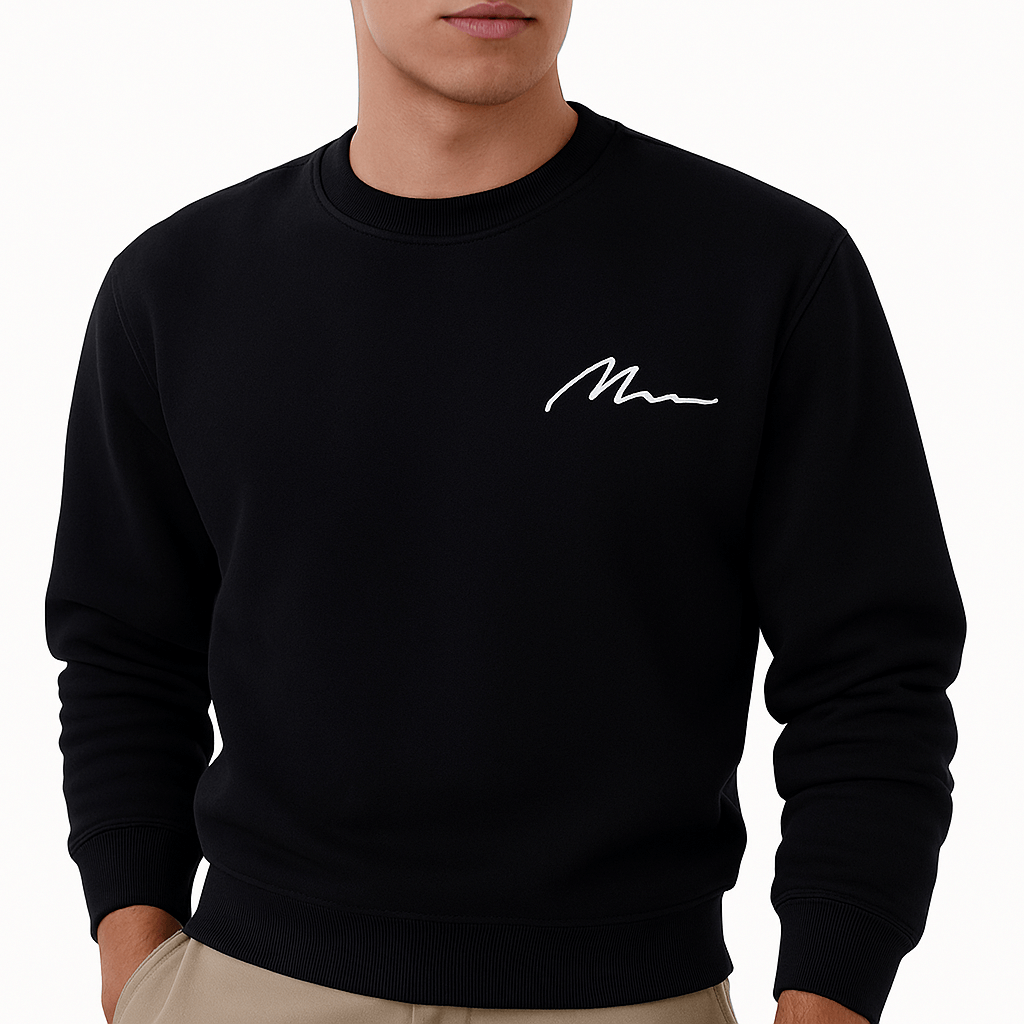 VogeLuxe | Sweat-shirt à col rond doublé polaire pour homme 5