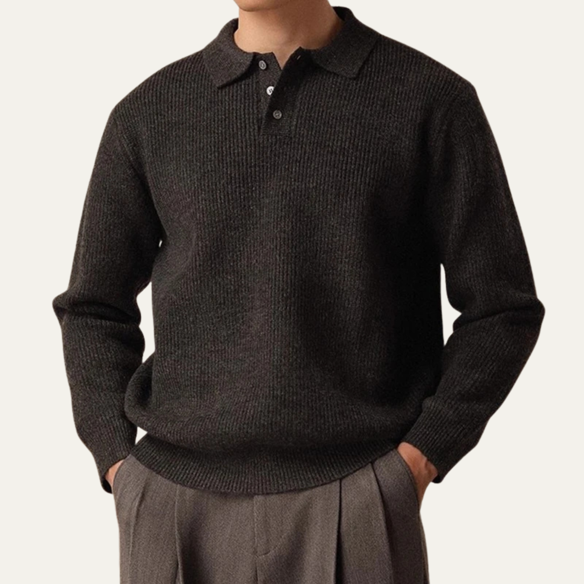 VogeLuxe | Sweat-shirt à col zippé doublé sherpa pour homme 4